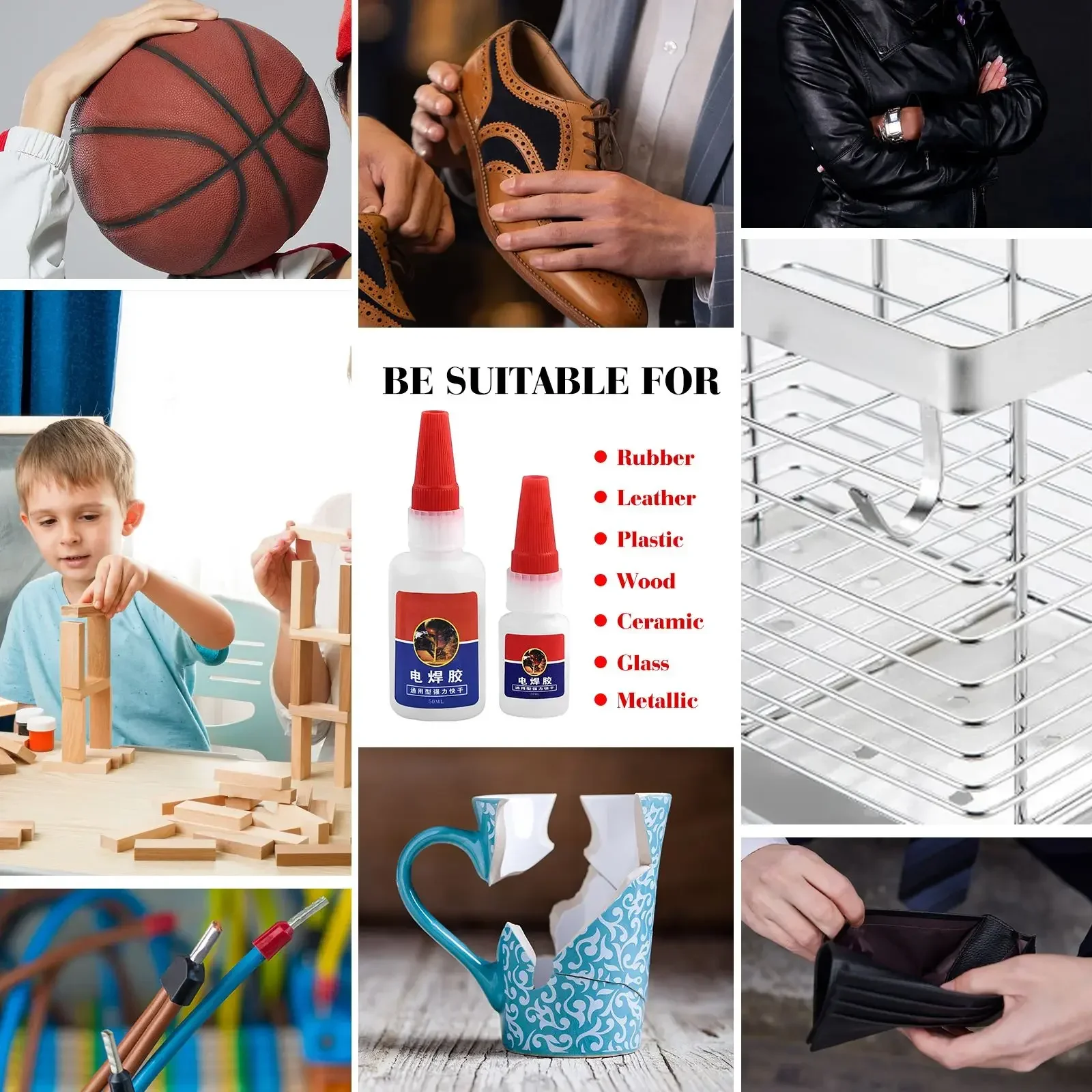 50g Flux Glue Universal Welding Solder Paste Plastic Wood Metal Tools Rubber Tires Shoe Repair Supplies Adhesives Sealers Home