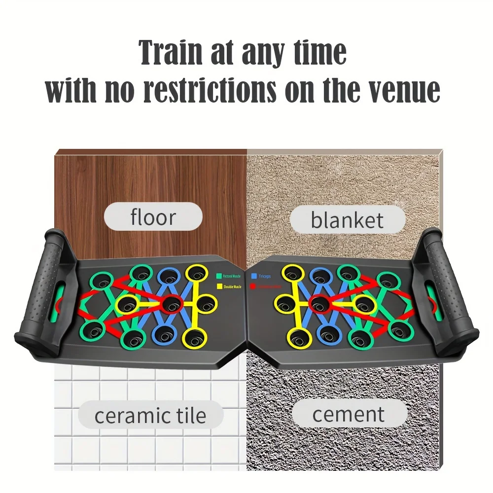 Portable Multifunctional Push-up Board Strengthen Chest & Abs Durable Design Versatile Workout Equipment Home Gym Body Tonin folding push up board push up board