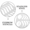 Eyebrow Template Stencil Draw Board Makeup Practice Accessory Mouth Silver and Lip Mold 3