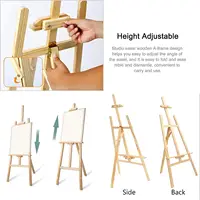 1.75M/69inch Studio Easel Wooden A-Frame Folding Pine Wood Artist Art Craft Adjustable Display Exhibition for Wedding Drawing 3
