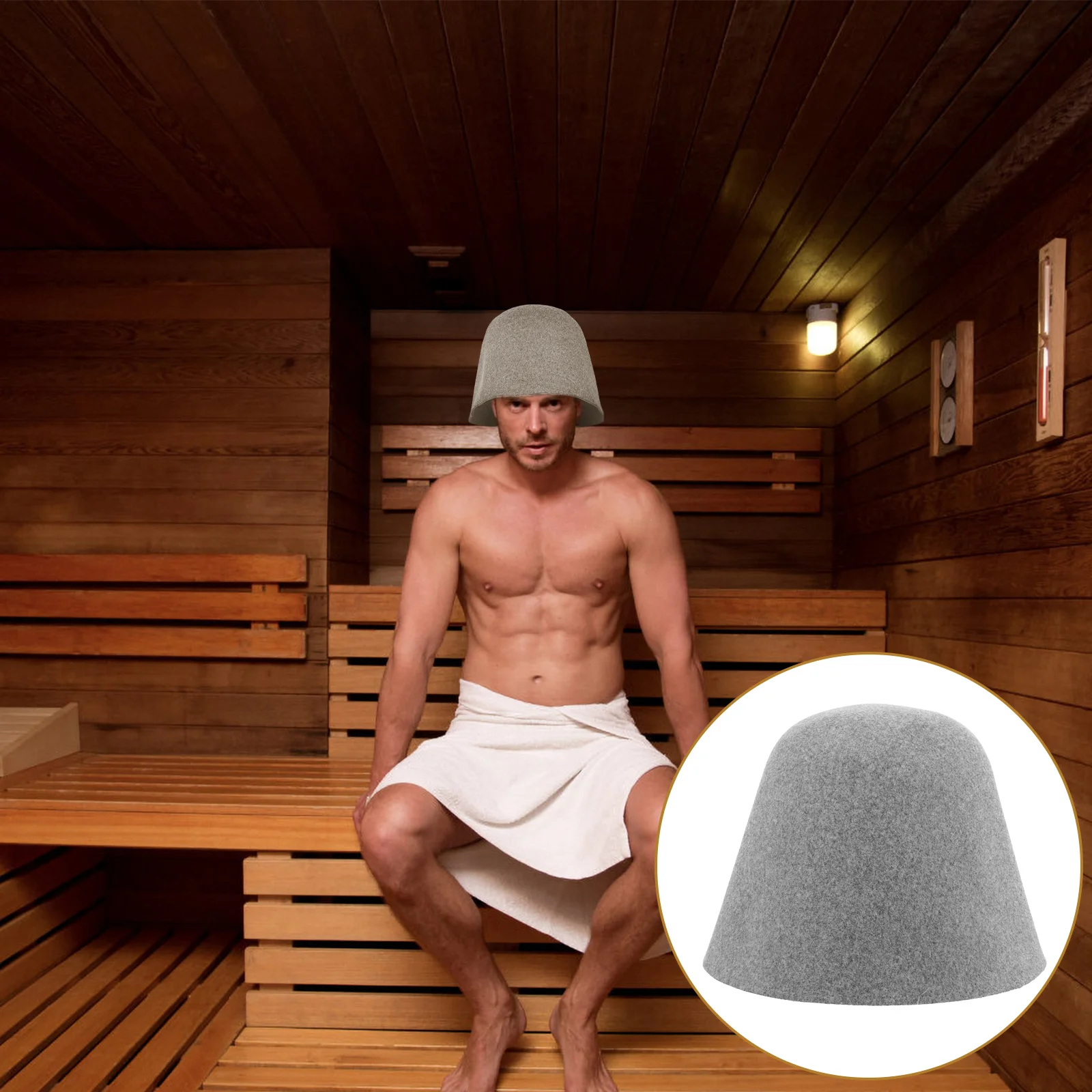 

Lightweight Sauna Hat Portable Sauna Hat Comfortable Sauna Room Hat Wool Felt Shower Cap Sauna Bathroom Accessories