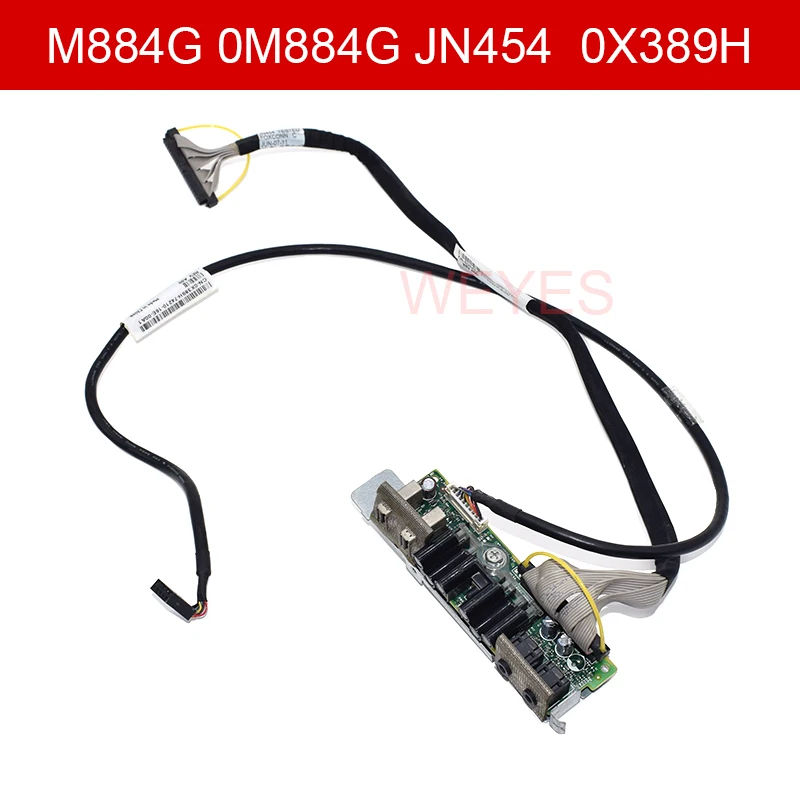 M884G 0M884G Per Dell Precision T3500 T5500 Pannello Di Controllo I/O Con Cavi Jn454 X389H 0X389H Assemblaggio Tirato Ricondizionato