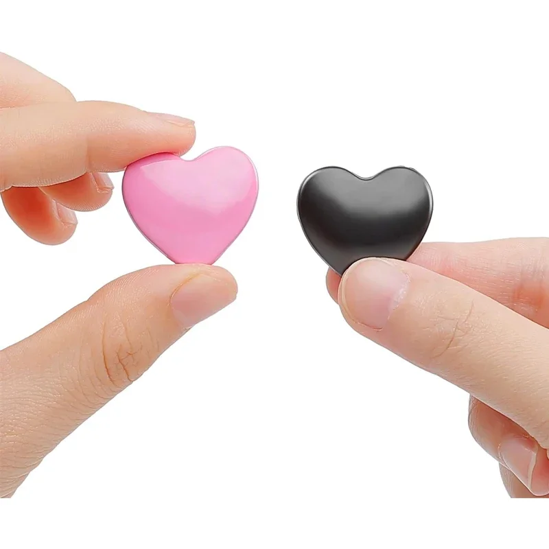 Chic 3D Heart-Shaped Black and Pink Metal Decorative Sticker