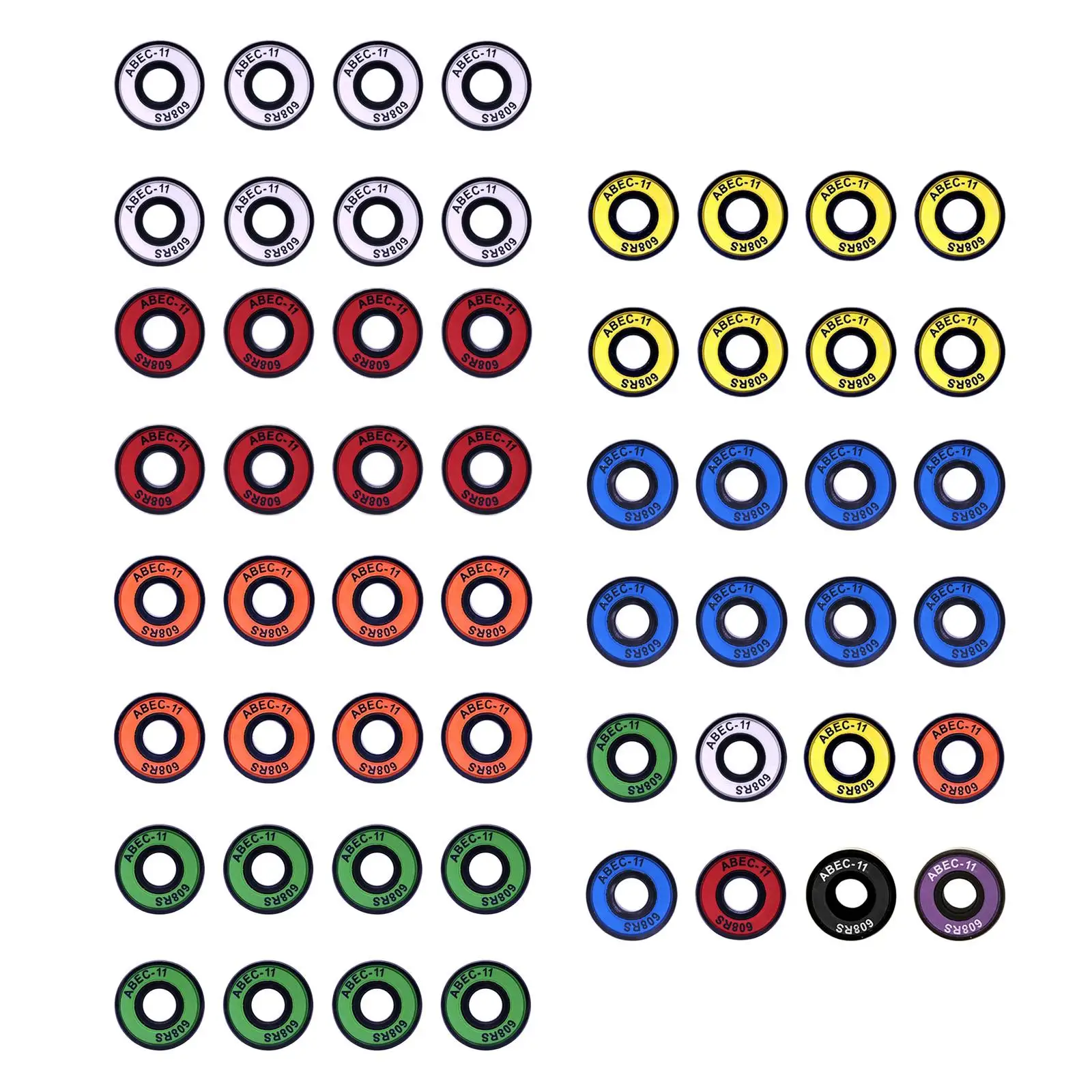 8x ABEC-11 608 RS Inline Roller Skate Wheel Bearing Anti-rust Skateboard Sealed Shaft | Спорт и развлечения