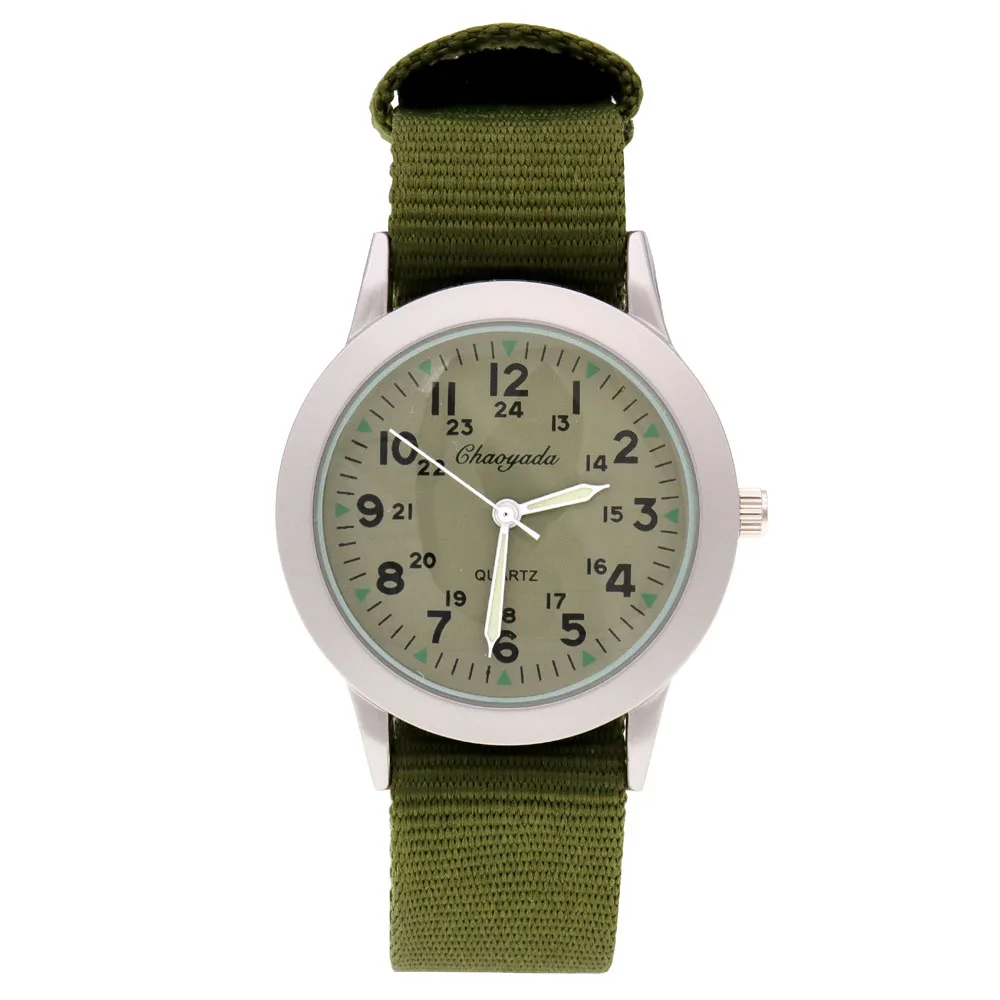 New Chaoyada Children Boys Girls 24hours Canvas Luminous Pointer Quartz Wristwatches Kids Students Military Waterproof Watches exclusive new release children watches life waterproof silicone kids students quartz wristwatches boys girls clock child watch