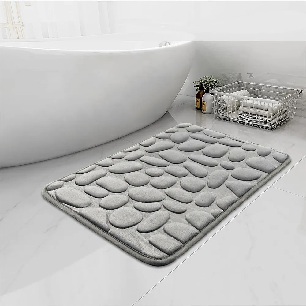 

Non-slip Carpets Cobblestone Mat Embossed Bathroom Bath In Wash Basin Bathtub Side Floor Rug Shower Room Doormat