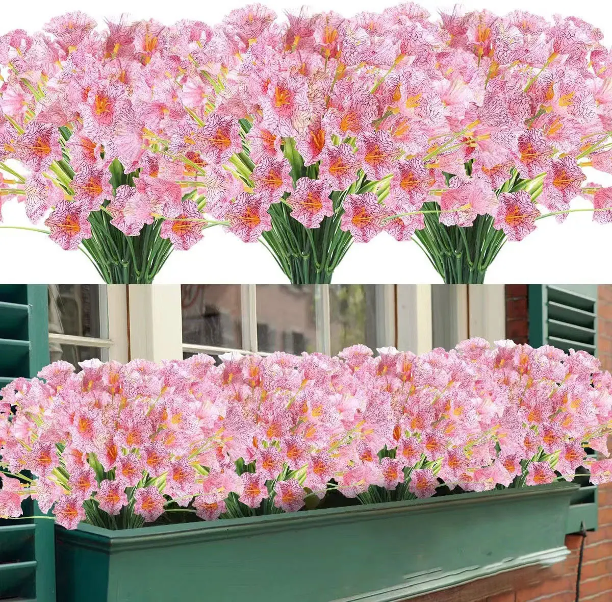 1 Pz/33Cm Fiori Decorativi Artificiali Multicolore Seta Viola Serigrafia Stampata Petunia Matrimonio Casa Decorazione Esterna Puntelli