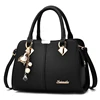 Elegant Double Handle Purse, Women's Fashion Zipper Handbag, Casual Faux Leather Shoulder Bag