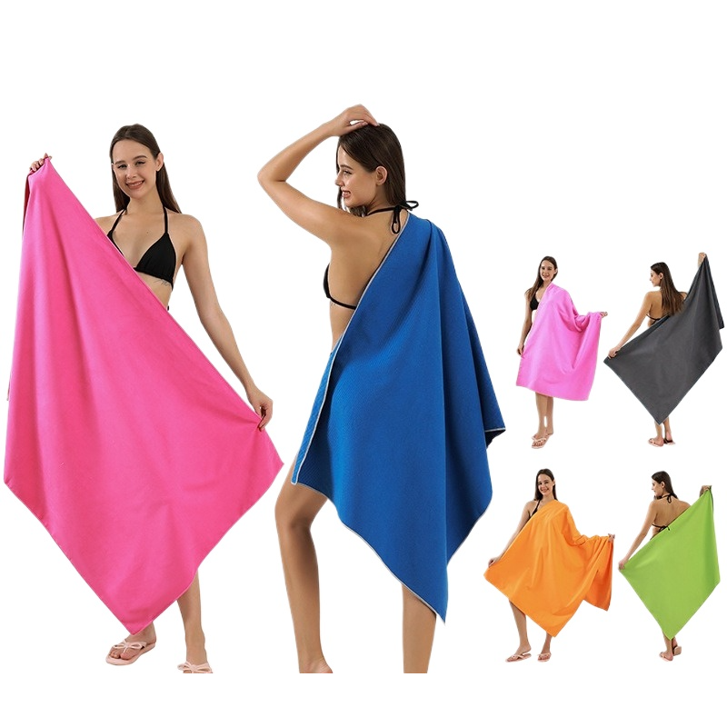 Solid - Color Beach Towels: Ultra - Lightweight, Portable,Ideal for Beach Trips, Pool Days, Yoga & Outdoor Adventures