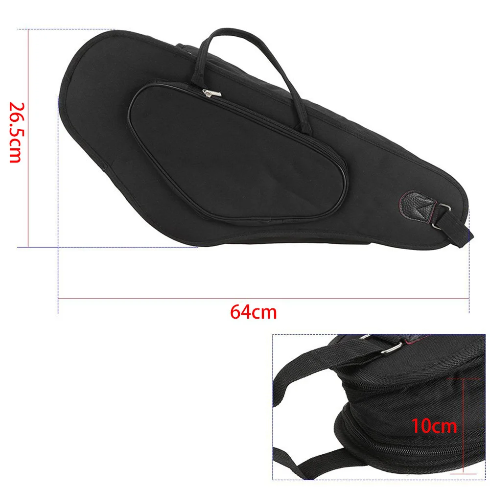 

Nylon Black Alto Eb Saxophone Bag Alto Sax Case Double Zippers Design Trumpet Storage Case Alto Saxophone Protective Carry Bag