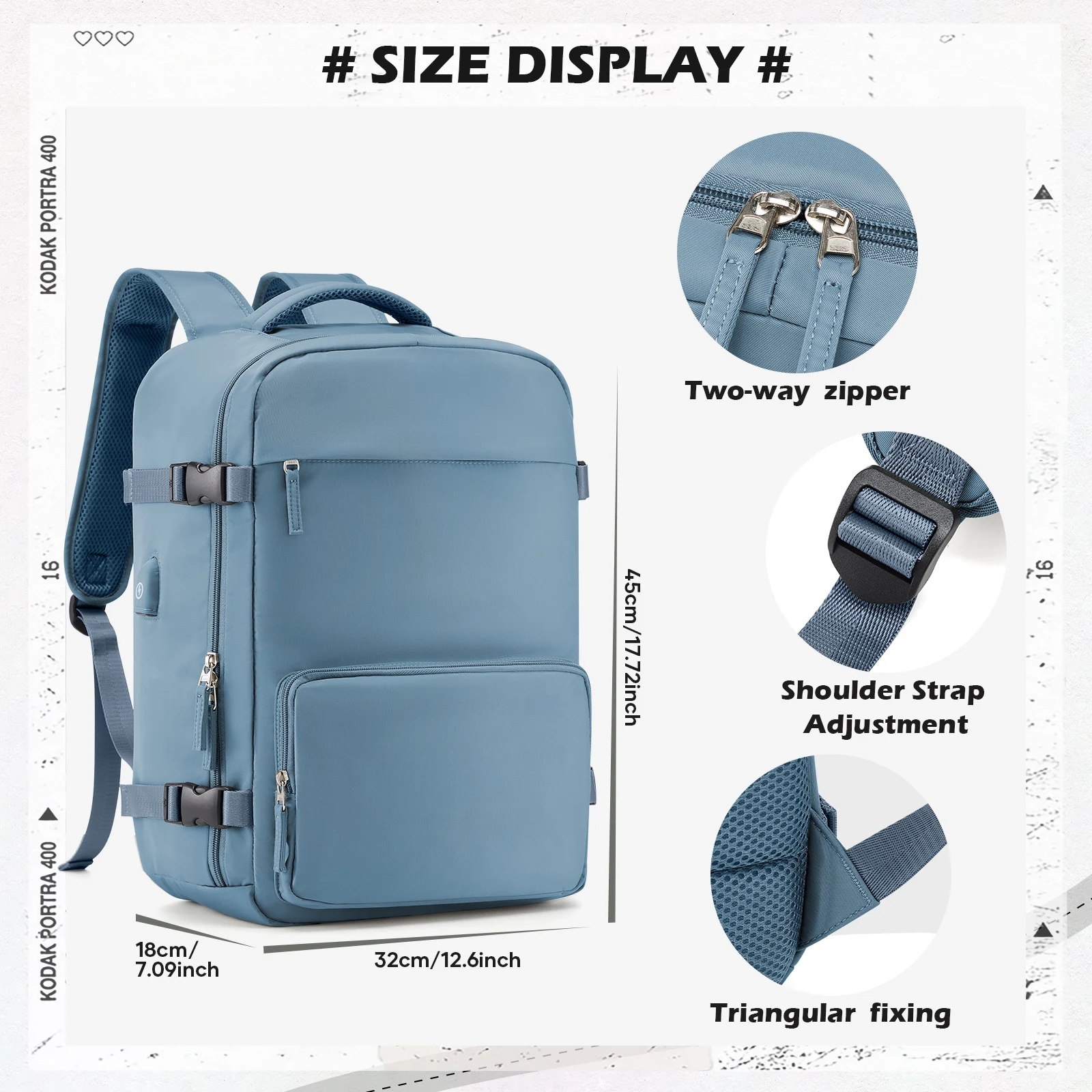 Large Capacity Vacuum Compression Backpack, Business  Airplane Cabin Backpack Travel Bag, School Multifunctional Laptop Backpack