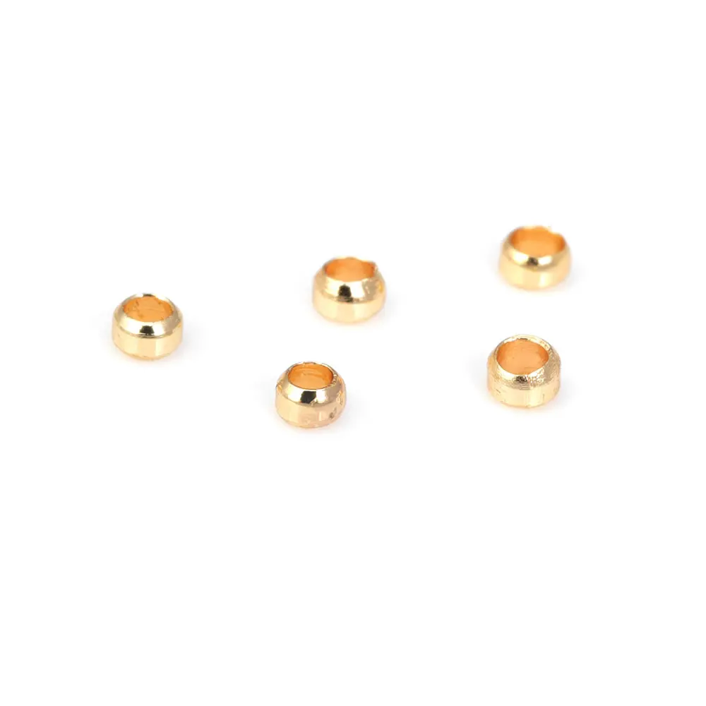 Elegant 18K Gold-Tone Brass Beads