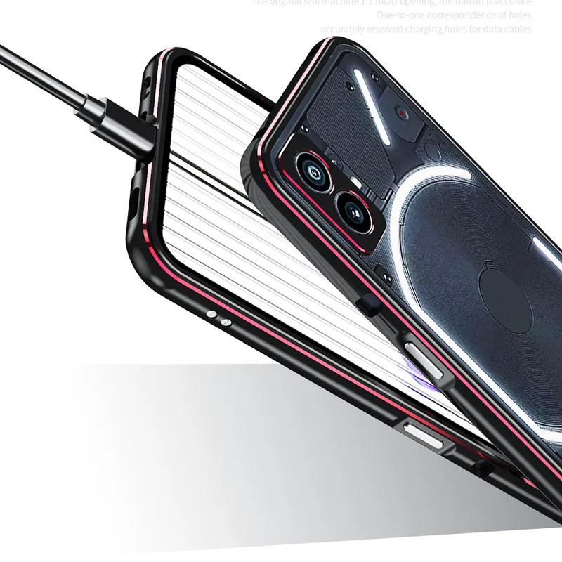Bumper Case For Nothing Phone 1 One Metal Camera Protector Aluminum Frame Slim Cover