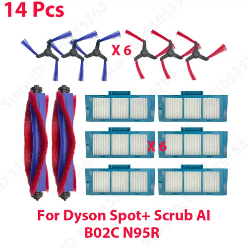 Compatible For Dyson Spot+ Scrub AI B02C N95R Vacuum parts Main Roller Brush Side Brush Hepa Filter Replacement Accessories - Image 9
