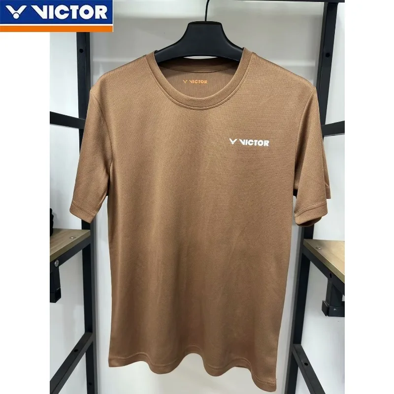 Victor New Men's Badminton Jersey Quick-drying Breathable Crew Neck Training Running Sports Top