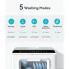 Portable Mini Dishwasher 5L Water Tank 6 Washing Programs Air Drying Countertop Compact Dishwasher Apartments RVs Boats Camping 5