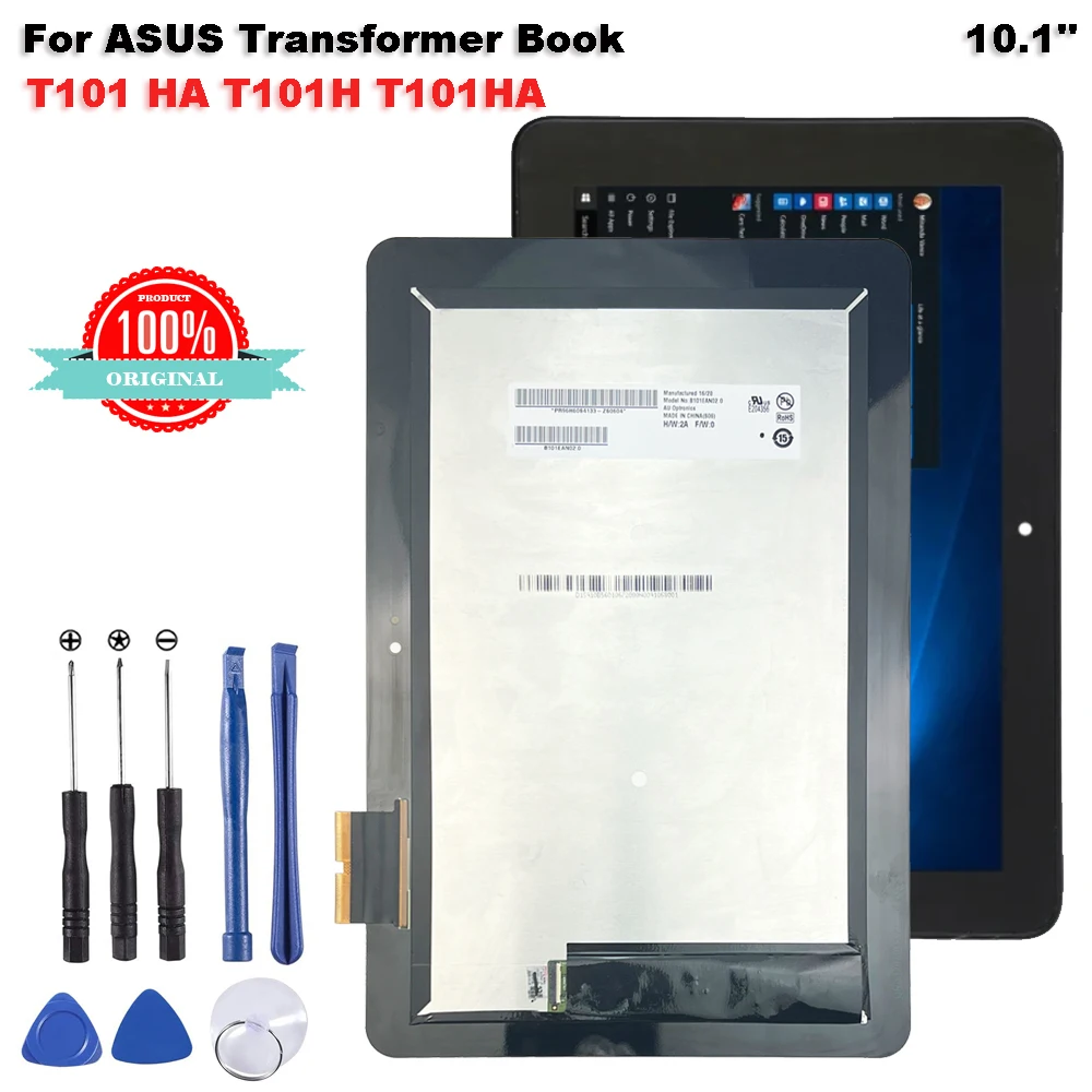 Originale Per Asus Transformer Book T101 Ha T101H T101Ha 10.1 "Display Lcd Touch Screen Digitizer Glass Assembly Parti Di Riparazione