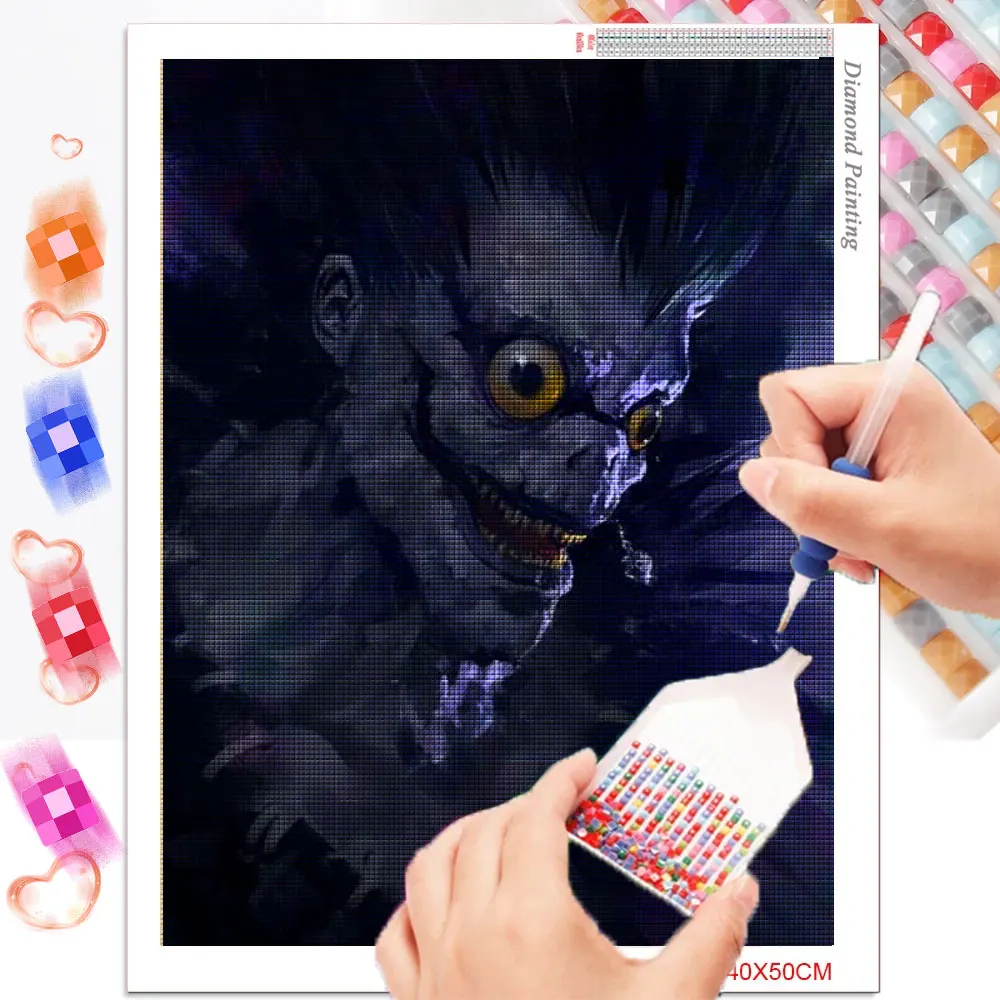 Death Note Anime Diamond Art Painting Kits Cartoon Yagami Light Cross  Stitch Embroidery Picture Mosaic Full Drill Bedroom Decor - AliExpress
