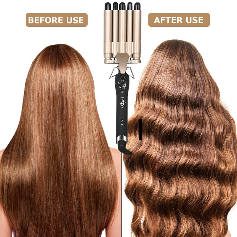 Hair Curler Electric Ceramic Coating Curling Iron Roller 5 Barrel Styl