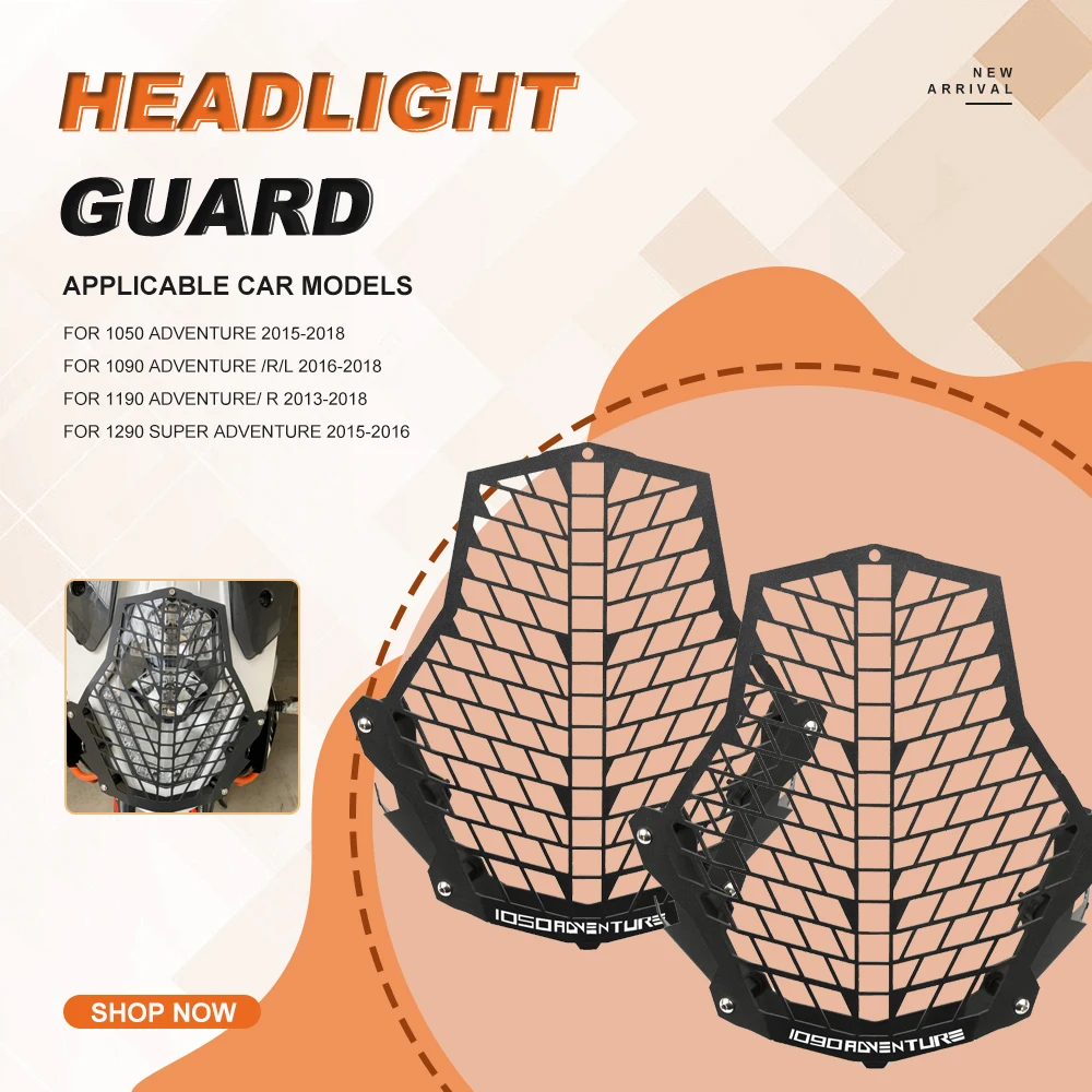 

For 1050 Adventure 1090 1190 ADVENTURE /R/L 1290 Super Adv 2013-2015-2018 Headlight Protector Cover Grill Motorcycle Accessories