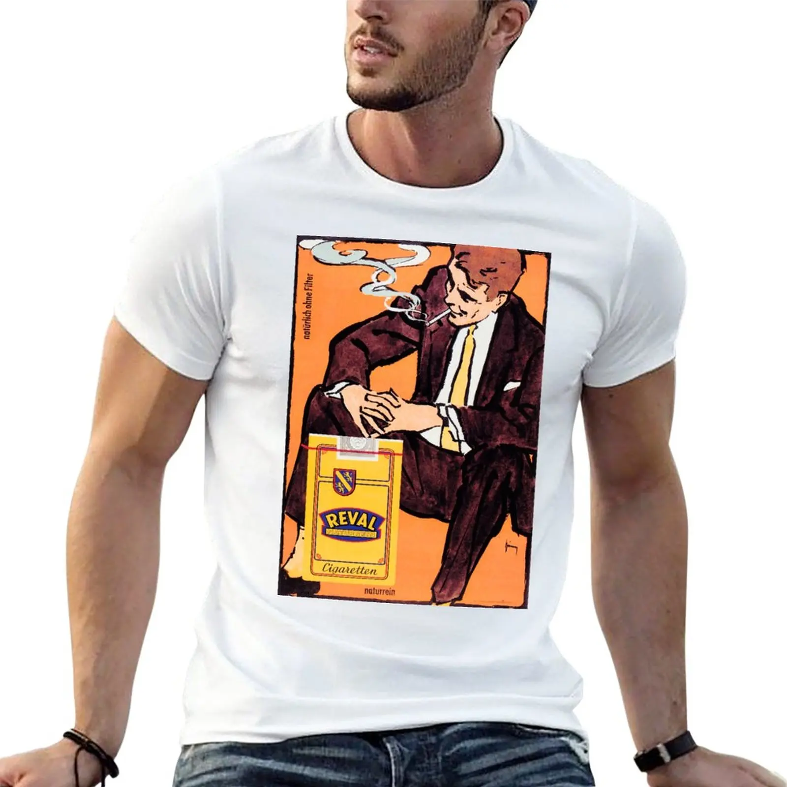 

New REVAL Naturrein Cigaretten by Gerd Grimm Vintage Germany Tobacco Advertisement T-Shirt oversized t shirts mens t shirts