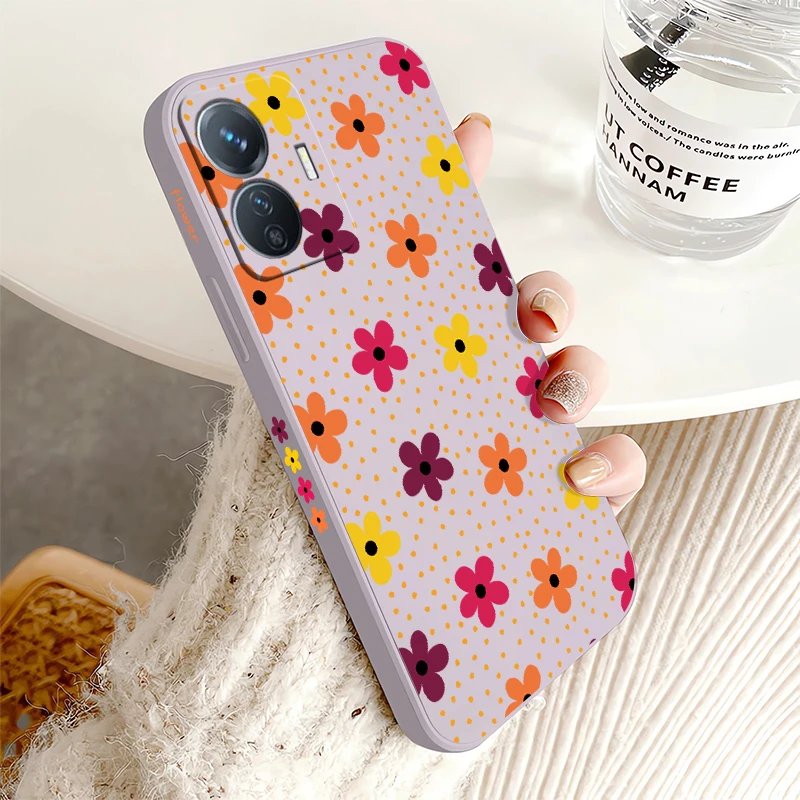 Colorful Floral Soft Silicone Phone Case Cover
