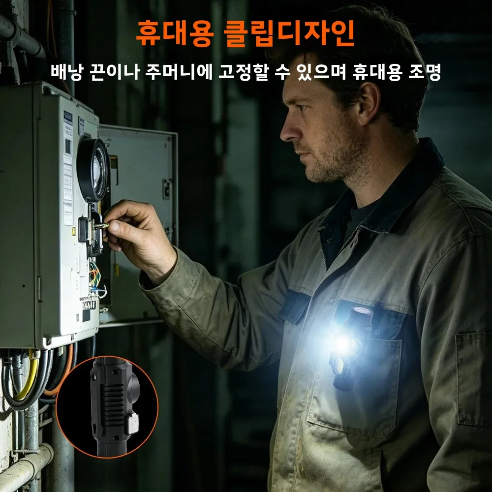 BORUiT 강력한 LED 헤드램프 모션 센서 타입-C 충전식 마그네틱 클립 헤드 라이트 캠핑 야외 손전등