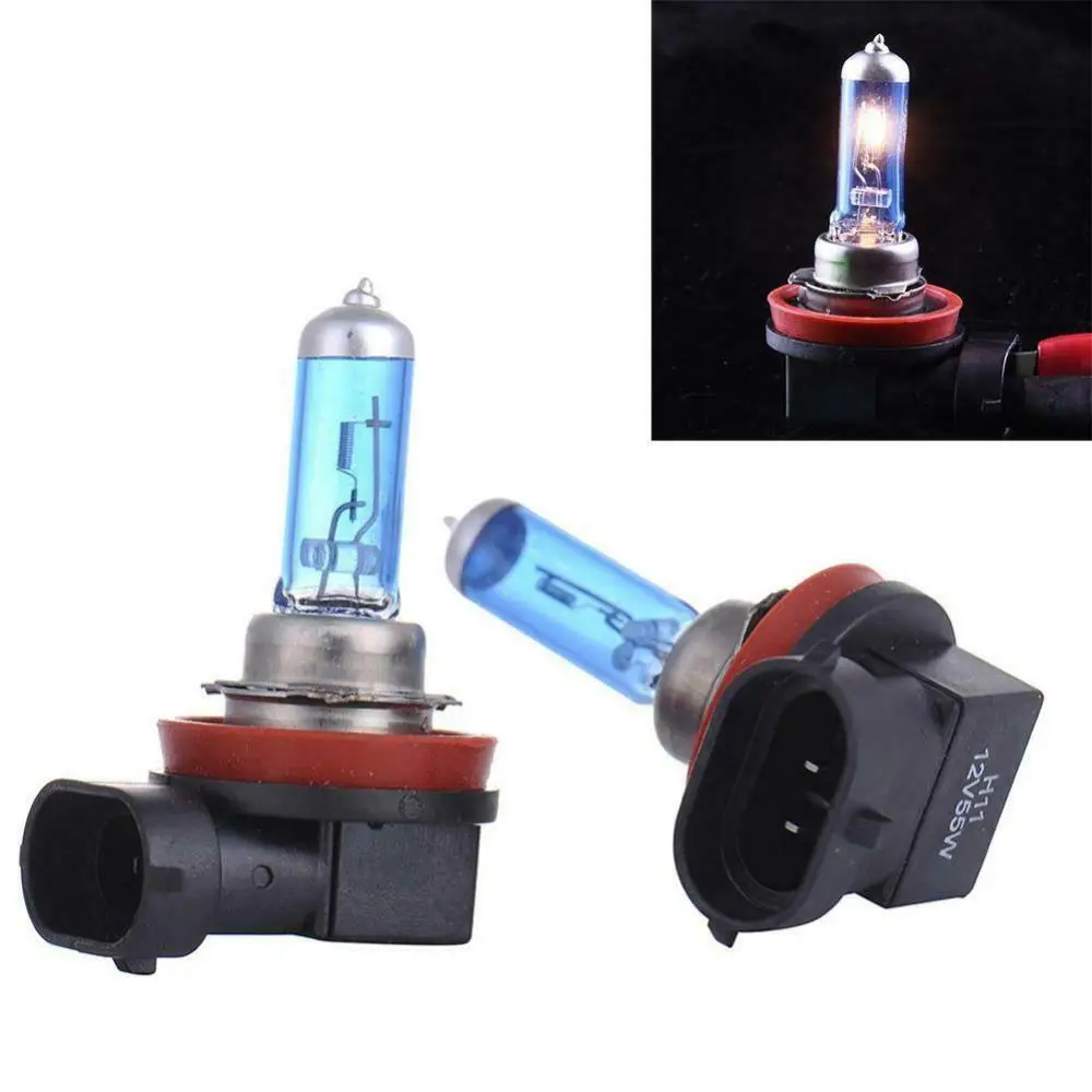 

2pcs Front Fog Lamp Car Headlights Halogen Xenon Bulbs H11 12V 55W Yellow/Colorful Lights Car Bulb Light Headlights Fog Lamps