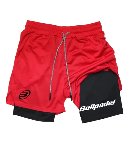 Men's Running Shorts 2 in 1 Double-layer sports shorts Sports Fitness Training Bullpadel jogging pants Men's clothing 3