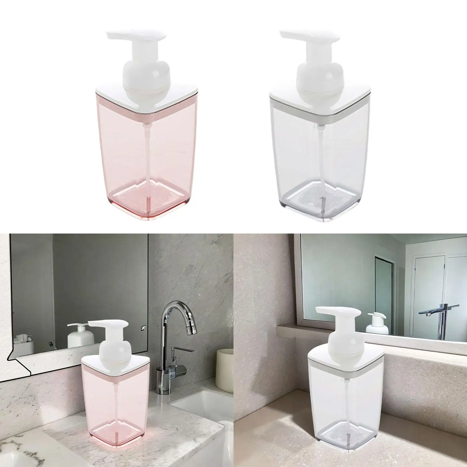 Empty Refillable Pump Bottle Facial Cleaning Bubble Maker for Restroom