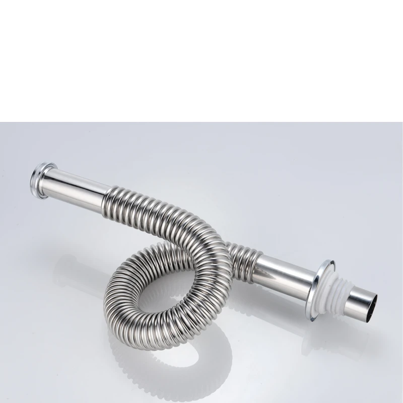 Stainless Steel Kitchen Sink Drain Pipe Long Deodorant Plug Sink Drain Sewer Floor Kitchen Faucet Accessories