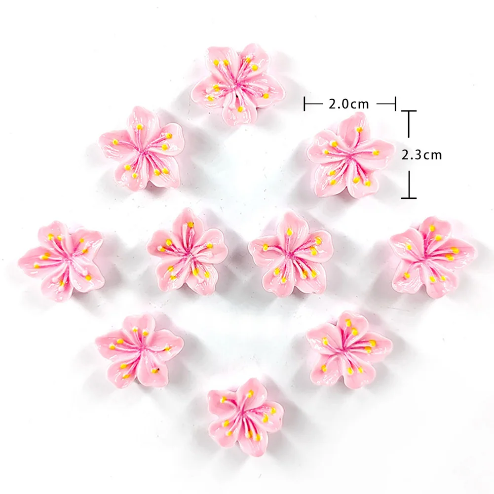 10pcs Pink Flowers