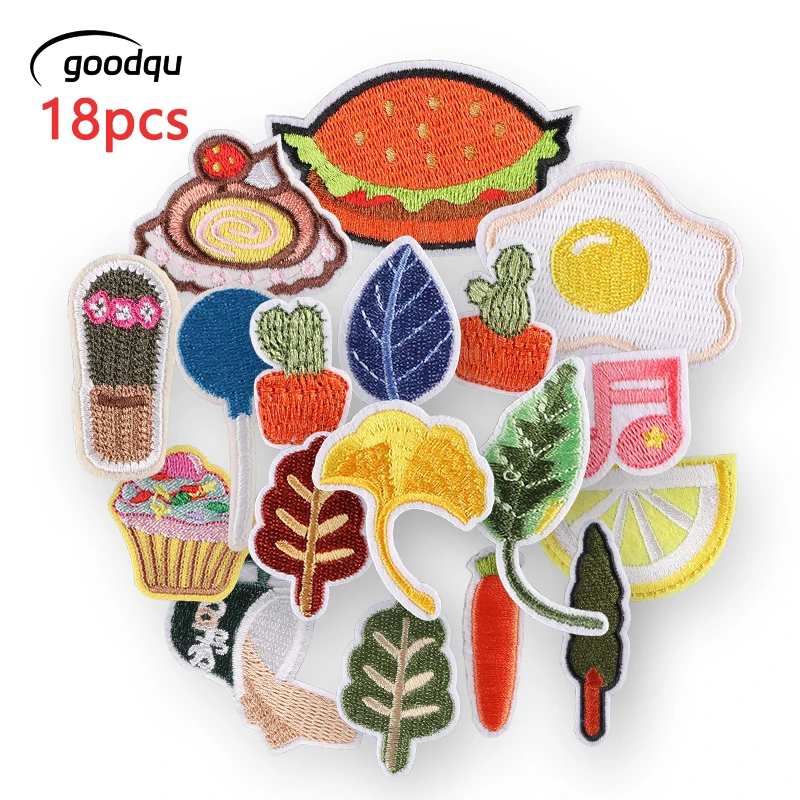 18 Stück süße Eisen-Patches für Kleidung, Kinder, aufgenäht, große Aufkleber-Packung, kleine bestickte Jacken, DIY-Stoffe, Outdoor-Lot, Hut, Mochila