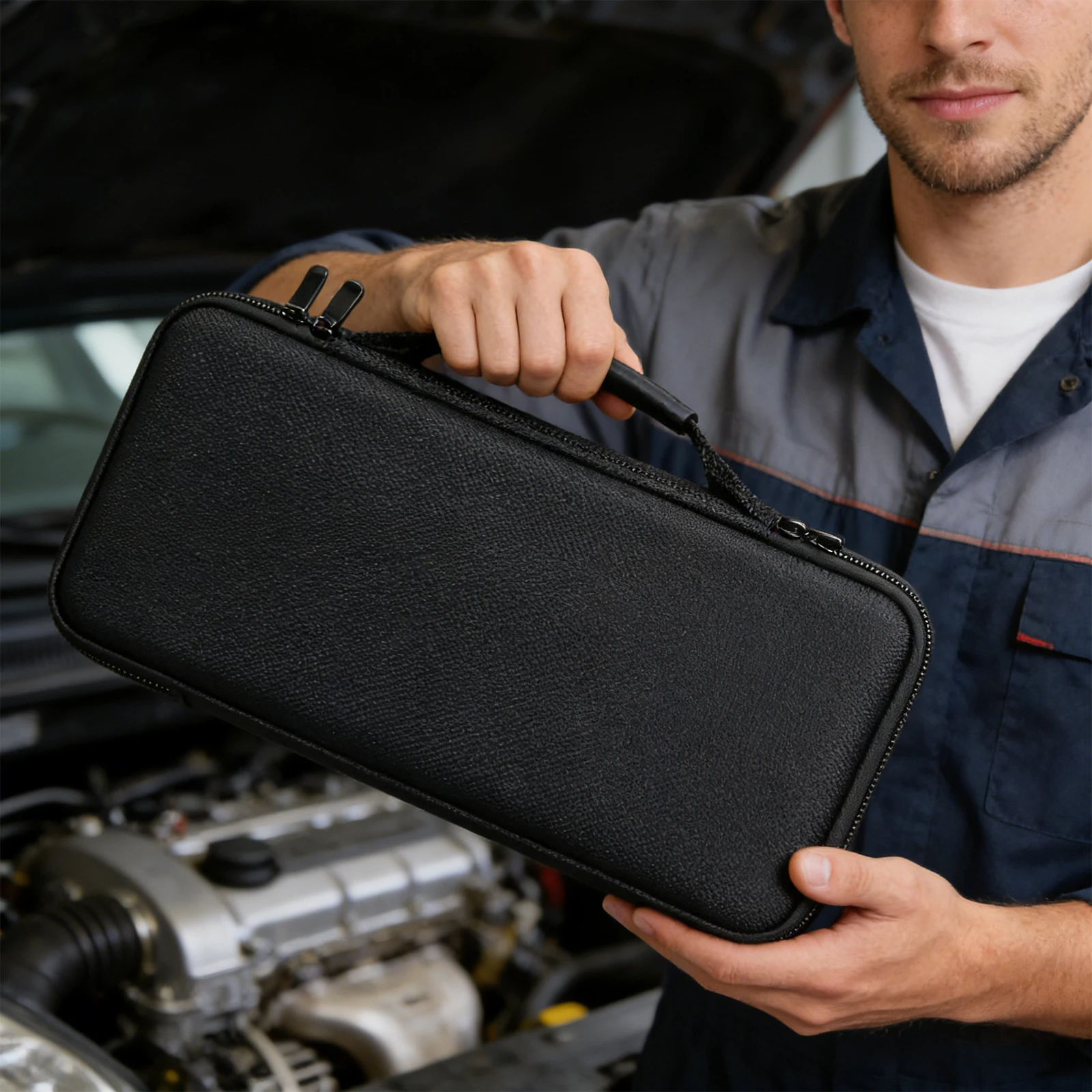 메쉬 포켓이 있는 EVA 하드 보호 상자 UT18B UT18D AC DC 전압 연속성 테스터용 커버 케이스 보관 케이스 커버