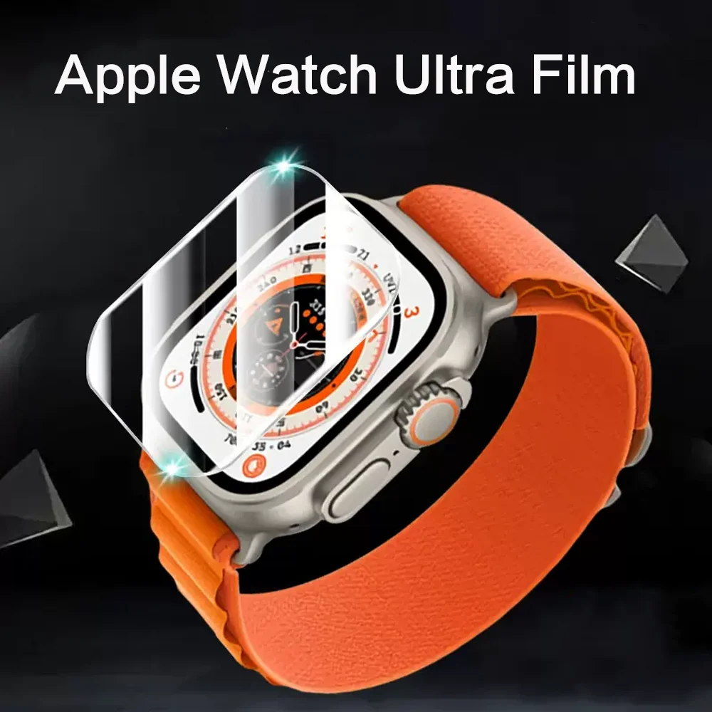 

Защита экрана для Apple Watch Ultra 49 мм аксессуары для iWatch HD Гибкая прозрачная пленка для Apple Watch Ultra 2 не закаленное стекло