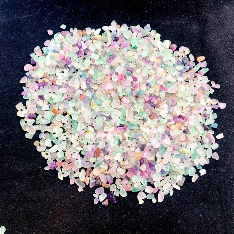 Natural Stone Beads Decorative Stones Tumbled Stones 1.76oz Natural Crystal Crushed Stones Fluorite For Jewelry Making Wishing Bottle Houseplants Garden