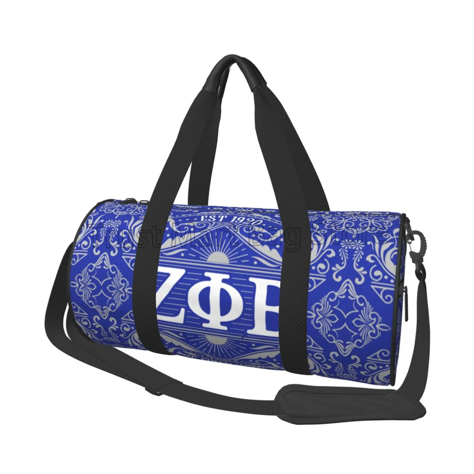 

Zeta Phi Beta Print Travel Duffel Bag Waterproof Sports Yoga Luggage Bag Weekender Overnight Bags Duffle Backpack for Women Men