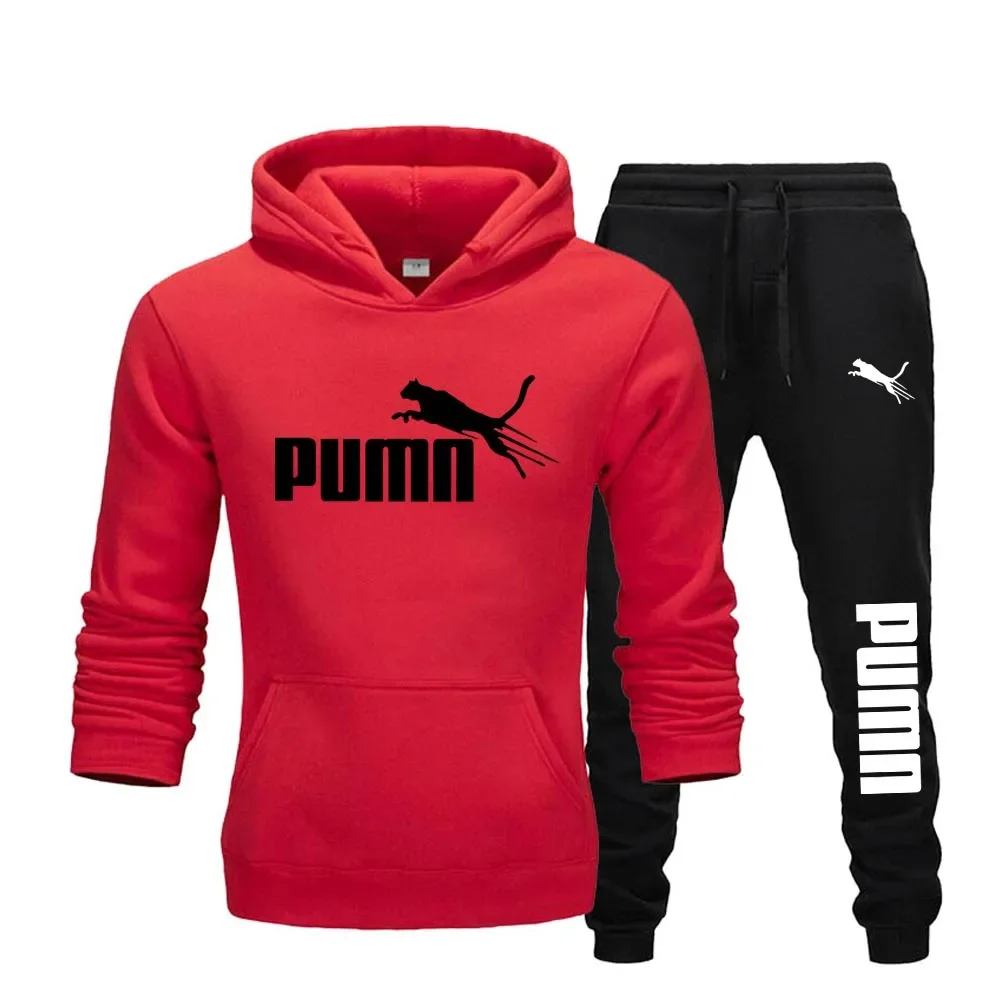 New Autumn Winter Men Women Tracksuit Hoodies + Pants 2Pcs Sets Suit Fashion Trend Hip Hop Y2K Clothing Sportswear Sweatshirts