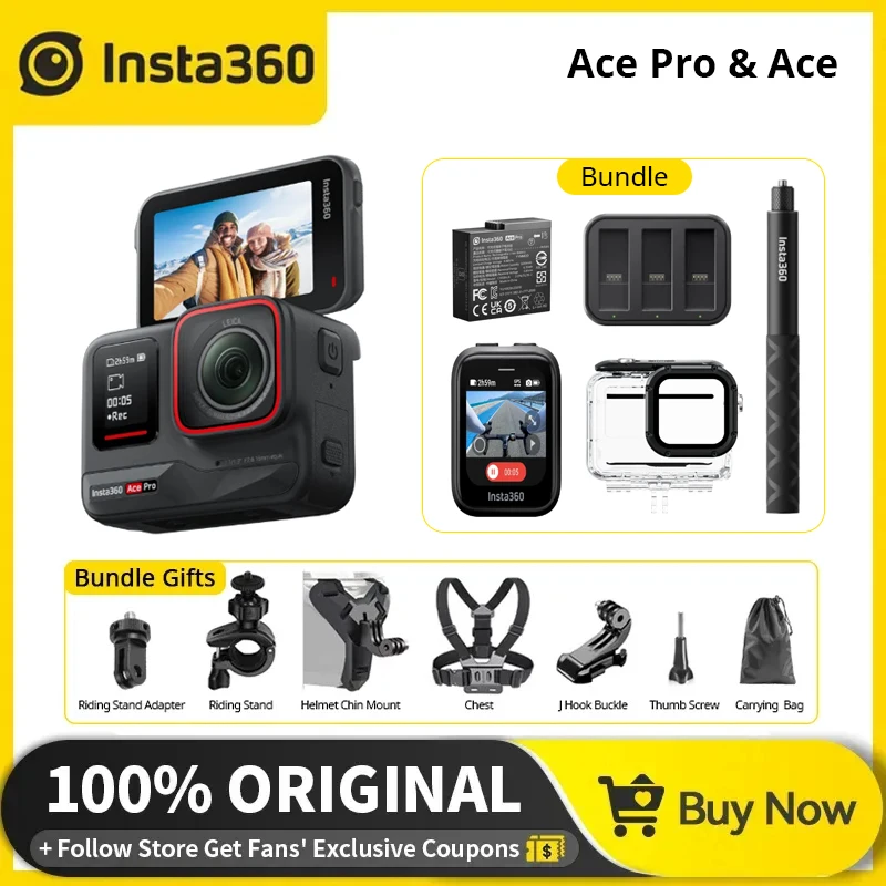 Insta360 Ace Pro 2 Standard Bundle 8K Waterproof Action Camera (Pre