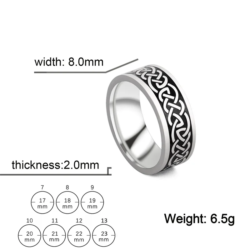 Vintage Edelstahl ringe für Männer Frauen Wikinger Runenring Unisex Punk Statement Ringe für Jugendliche Schmuck Geschenke Bague Homme – Detail 28