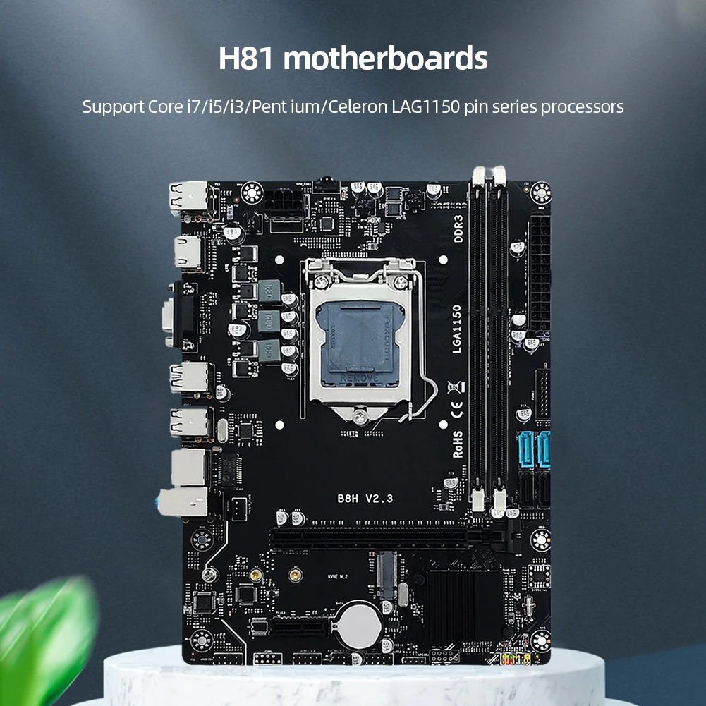 

H81 Gaming PC Mainboard Dual Channel LGA1150 Computer Motherboard USB 2.0/3.0 NVME M.2 DDR3 RAM 16GB Memory SATA2.0/3.0 4590 CPU