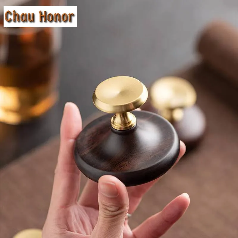Black Sandalwood Teapot Cover Holder Creative Opper Cover Frame Household Zisha Pot Lid Shelf Kung Fu Tea Drinkware Ornaments