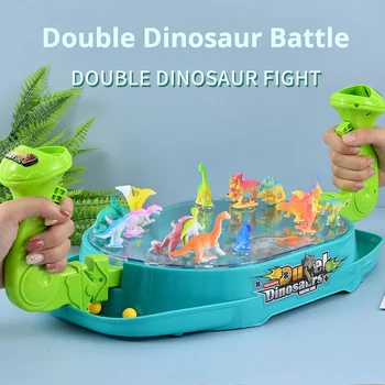 Children's Two-Player Battle Catapult Dinosaur Board Game Pinball Catapult Toy Parent-Child Interactive Educational Toy 1