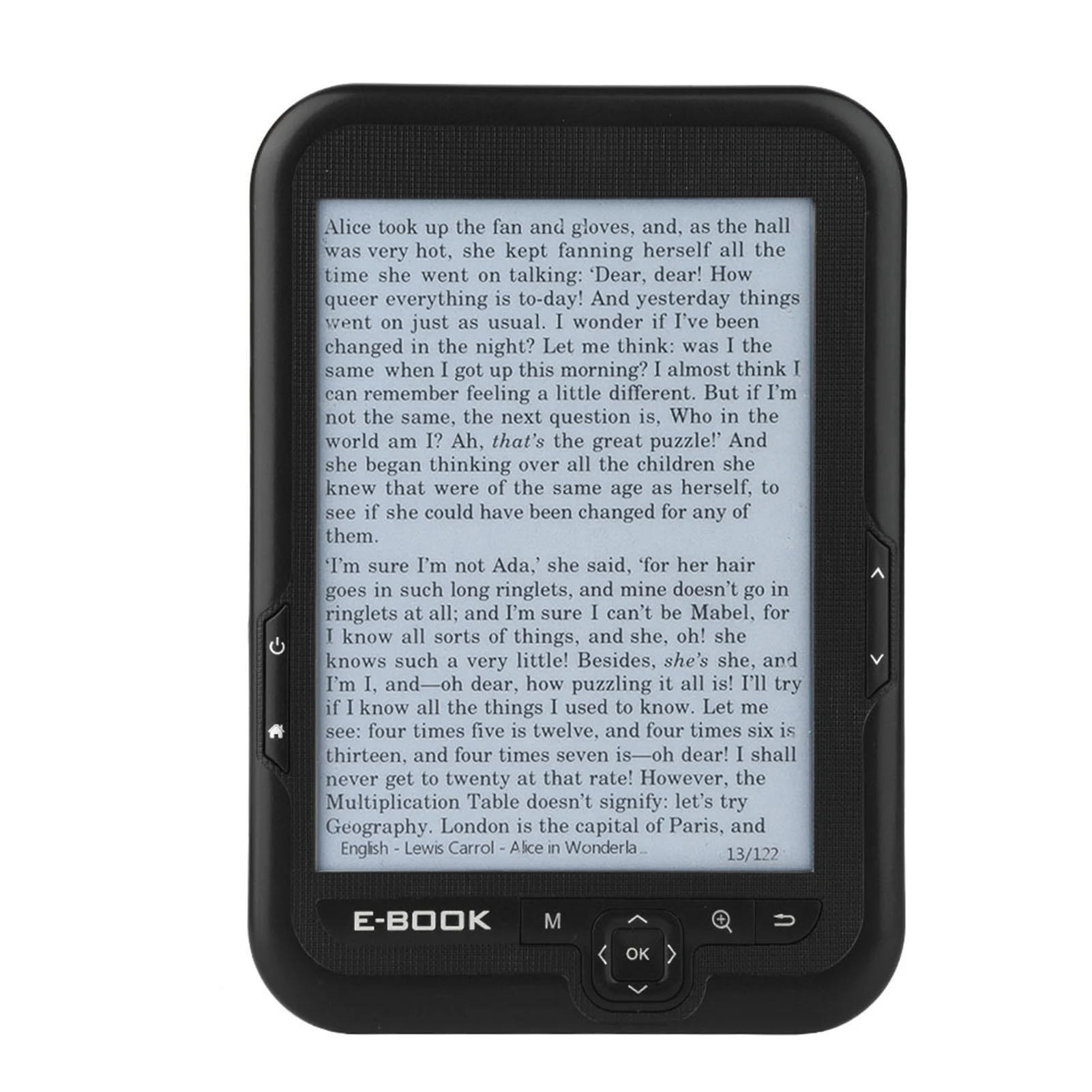 Protable Premium Eye Protection EBOOK Reader EInk 6 Inch Ereader 600 X 800 Resolution Display 300DPI Blue Cover 8GB Lightweight