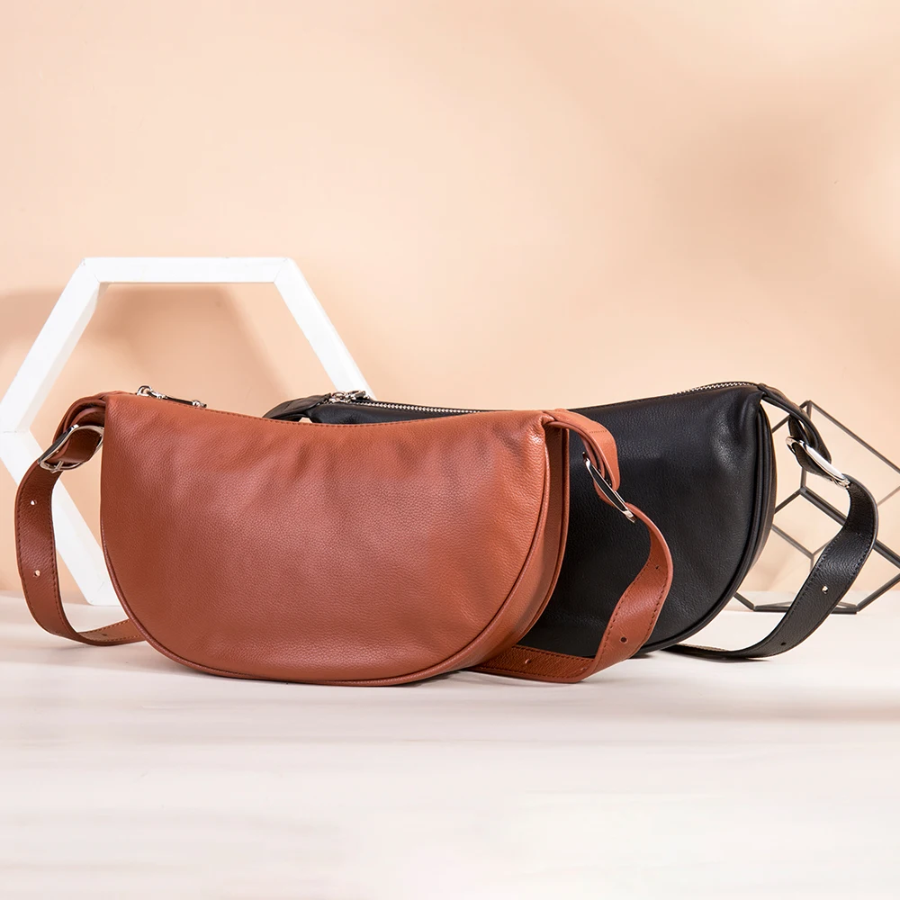 NIUCUNZH Genuine Leather Sling Bag Triangle Crossbody Bags Front Chest Day  Pack One Shoulder Strap Backpack