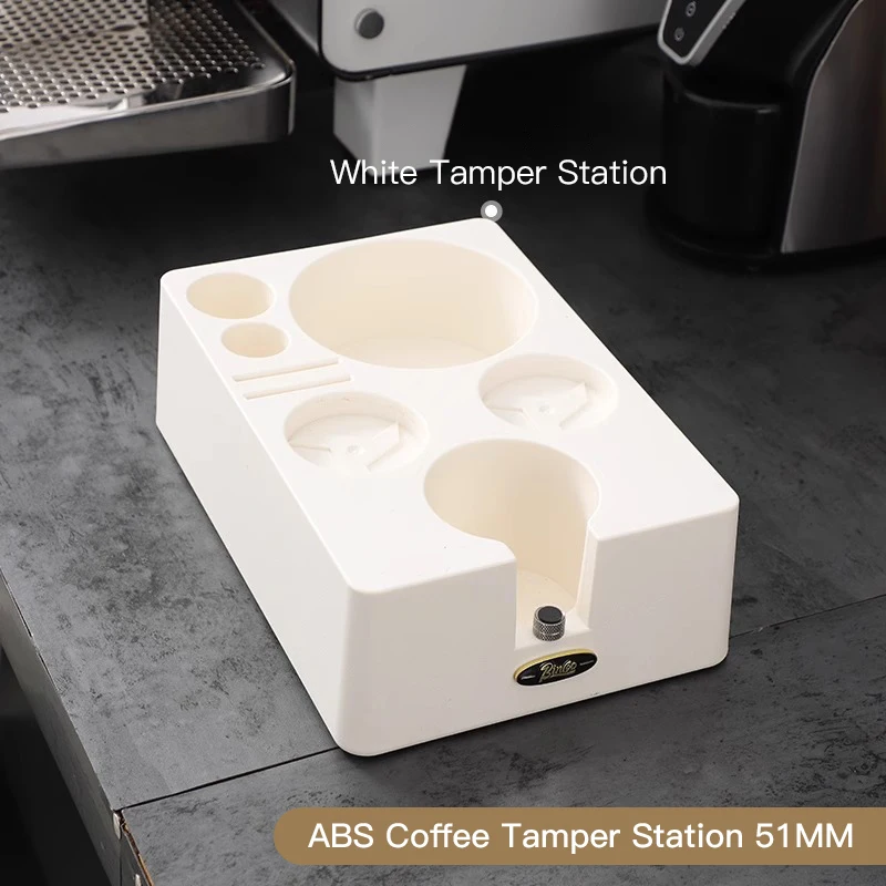 Coffee Tamper Station 51MM 58MM ABS Espresso Portafilter Holder Mat With Knock Box Support Base Rack Barista Accessories