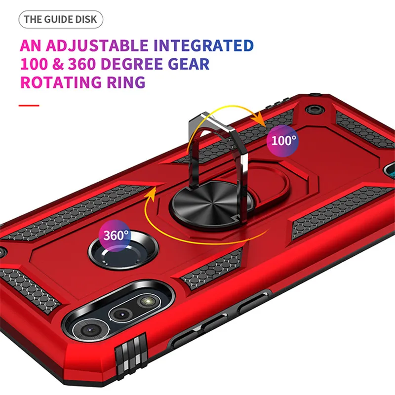Phone Waterproof Case Iphone Case Magnetic Wireless Charging Case Phone Case Magnetic Case Magsafe Case Phone Protector Cover Leather Phone Case Ipod Cover Case Plastic Casing For Motorola Moto E5 E6 Plus E7 E7i Power Case Shockproof Magnetic ring Bracket Cover For Moto E6S E6i E