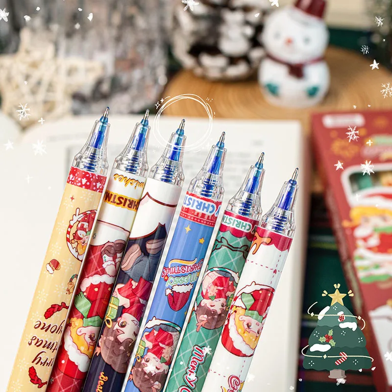 14pcs/set Erasable Pen 0.5mm Blue Gel Pen Replaceable Pen Lead Eraser for Teacher Gifts/Christmas Gifts School Stationery Kawaii