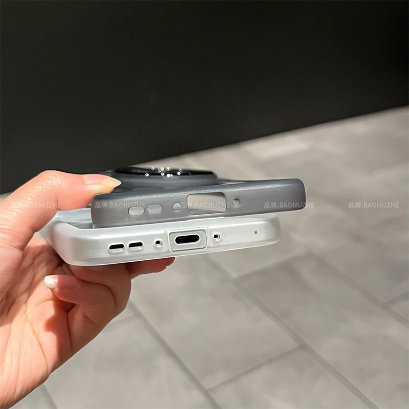 Luxury Transparent TPU Back Cover with Built-in Lens Film and Bumper