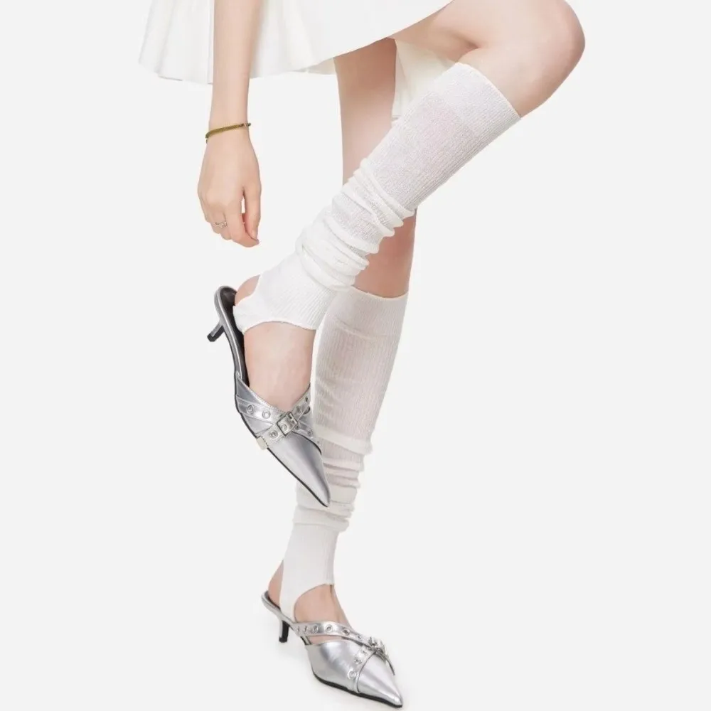 Slim Anti-pilling Comfort Combed Cotton Foot Socks Summer Thin Leg Socks Solid Color Stockings for Women  Stocking